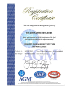 ISO 9001:2015 (MALAYSIA STANDARDS Certified)